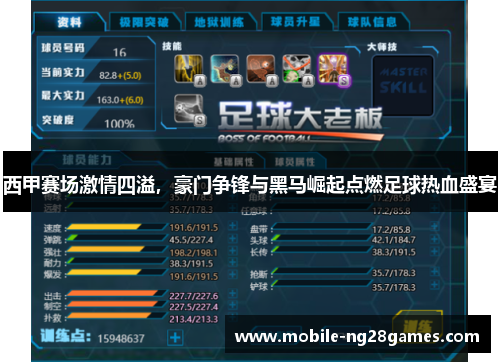 西甲赛场激情四溢,豪门争锋与黑马崛起点燃足球热血盛宴 西甲赛场激情四溢,豪门争锋与黑马崛起点燃足球热血盛宴